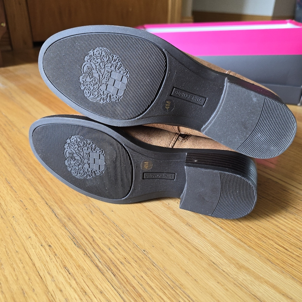 Vince Camuto Girls Size 4M - Walnut Tan Brown Suede Boots - Picture 9 of 11